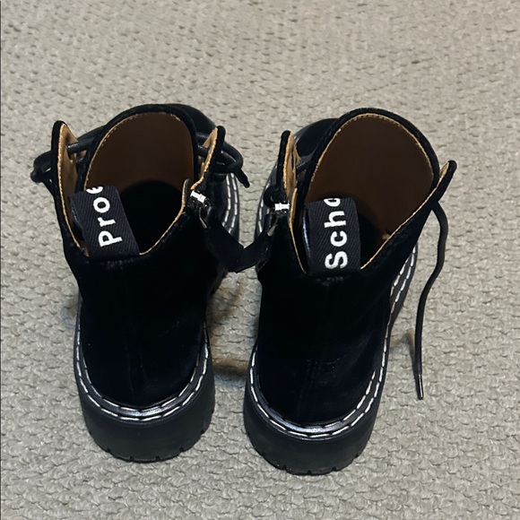 Proenza Schouler Black Lace-Up Ankle Boots - Picture 3 of 4